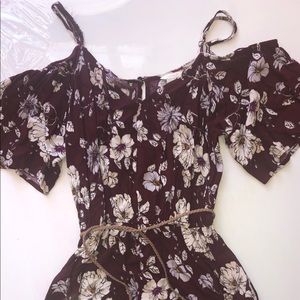 Dark Purple Flowy Romper
